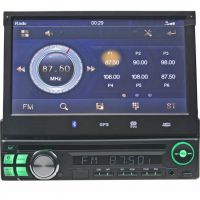 1DIN DVD autorádio s výsuvným LCD, bluetooth, SD/USB/FM/DUAL-GPS/RDS/ČESKÉ MENU 