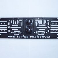 Podložka pod SPZ s potiskem tuning-centrum.cz, stříbrné písmo 