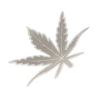 Znak LEAF samolepící METAL velký 