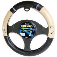 Potah volantu RALLY béžový 