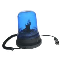 Zábleskový maják, 12V, modrý magnet 