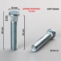 Kolový šteft M12x1,5x55, průměr tisícihranu 13 mm 