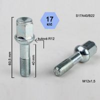 Šroub M12x1,5x40 koule R12, klíč 17; výška 60,5  