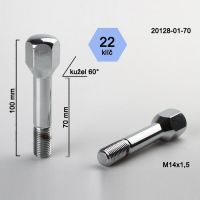 Šroub M14x1,5x70 kužel chrom (Ferrari, Maserati), výška 100  