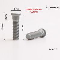 Šteft (svorník) M12x1,5x50 tisícihran průměr 12,4mm  