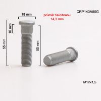 Šteft (svorník) M12x1,5x50 tisícihran průměr 14,3mm  